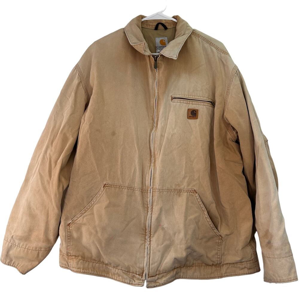 Carhartt Vintage Men's Tan Zip Up Jacket Size XL Style J169